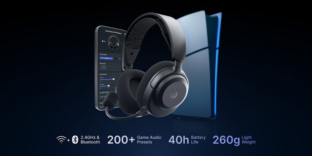 SteelSeries Arctis Nova 3P Wireless Gaming Headset for PlayStation in Black - 61686 - image 4