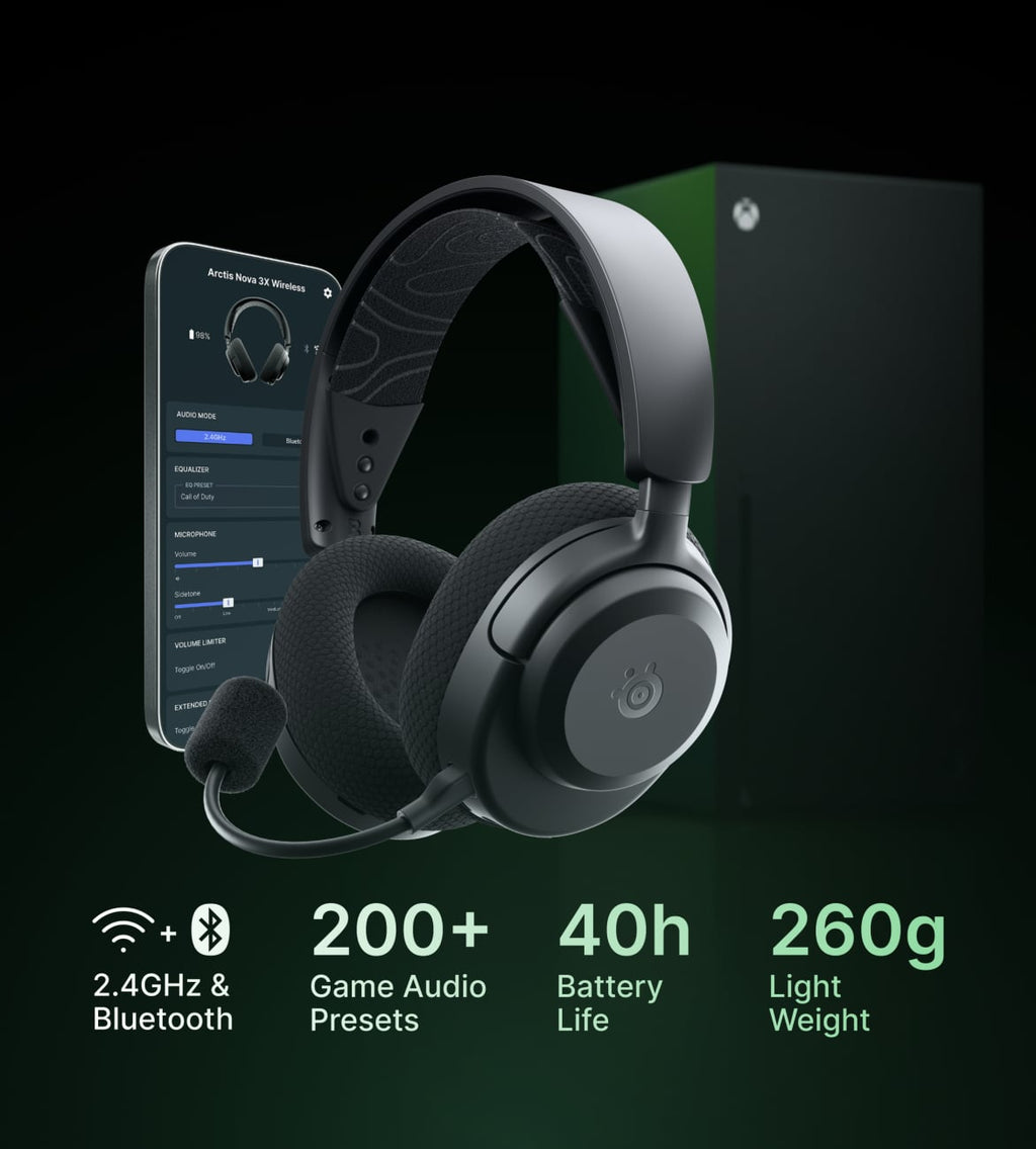 SteelSeries Arctis Nova 3X Wireless Gaming Headset for Xbox in Black - 61689 - image 6