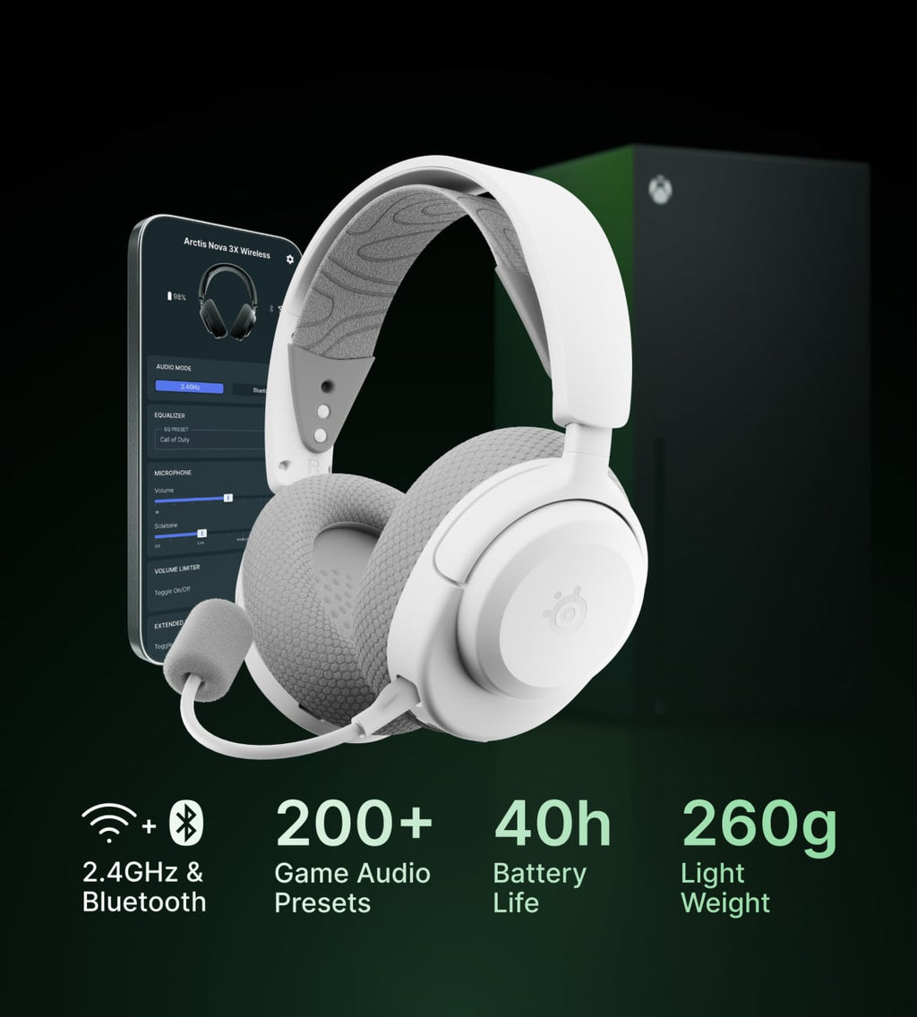 SteelSeries Arctis Nova 3X Wireless Gaming Headset for Xbox in White - 61690 - image 5