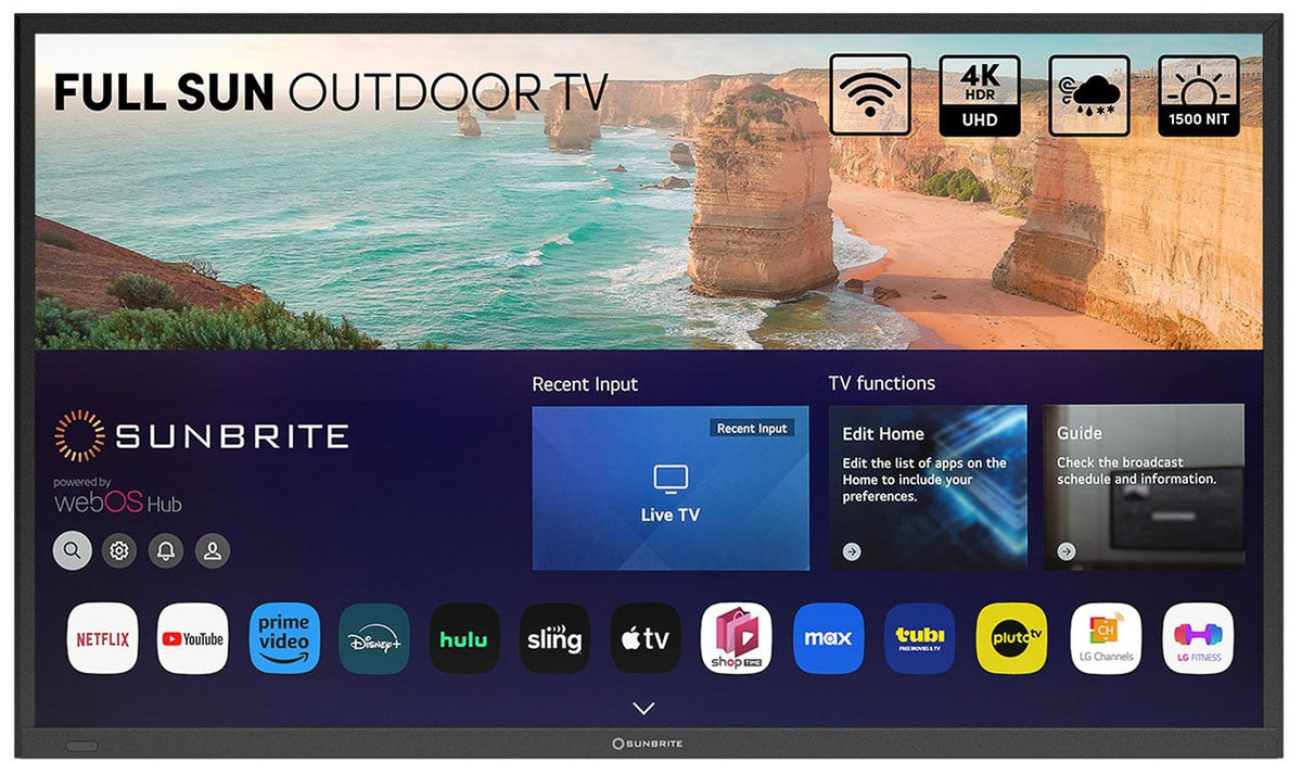 SunBrite Solis Series Outdoor TV 49-Inch Full Sun 4K Smart in Black - SB-FS-49-BL - image 1