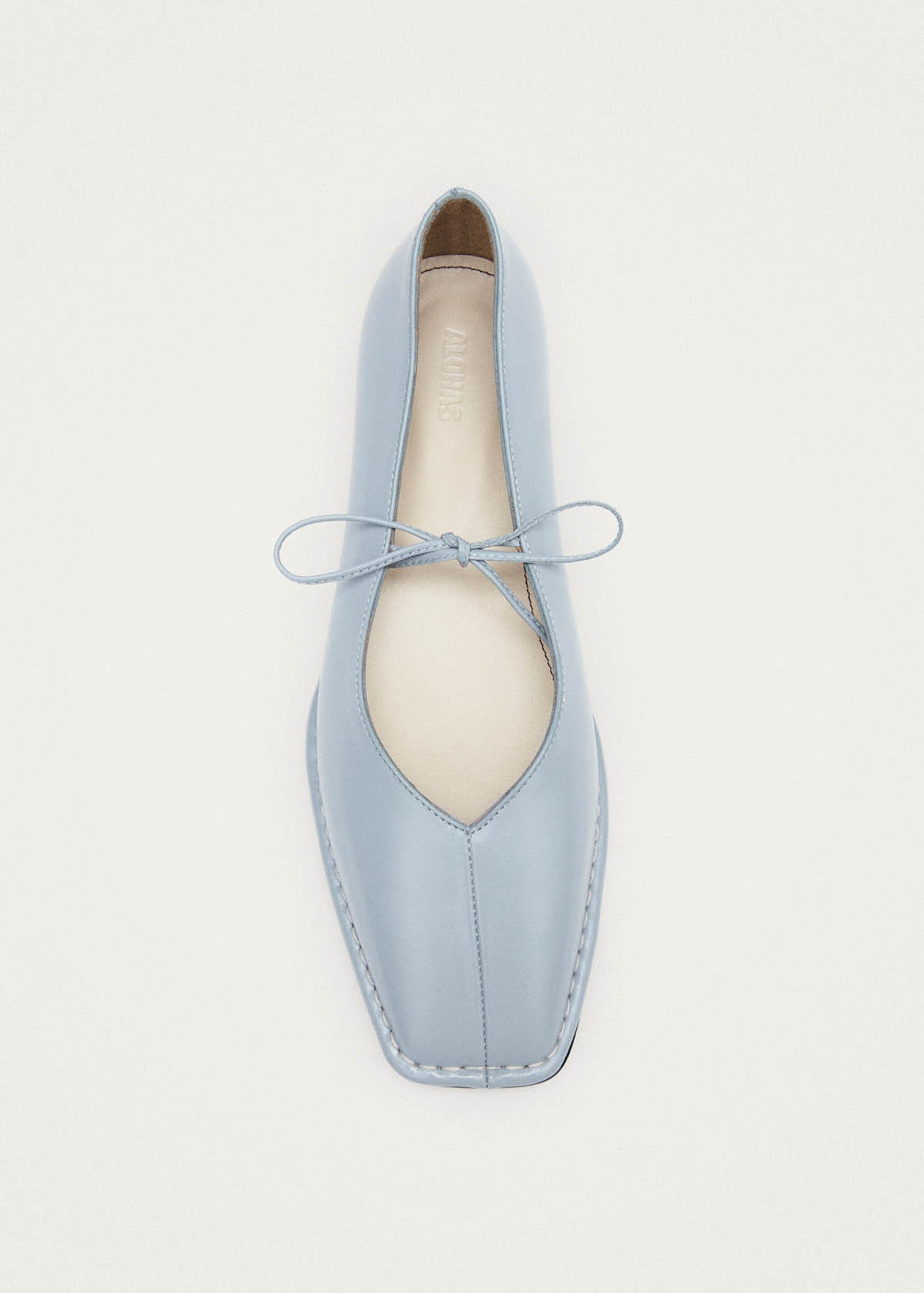 Sway blauwe leren ballerina's