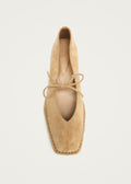 Sway Ballerinas aus beigem Veloursleder