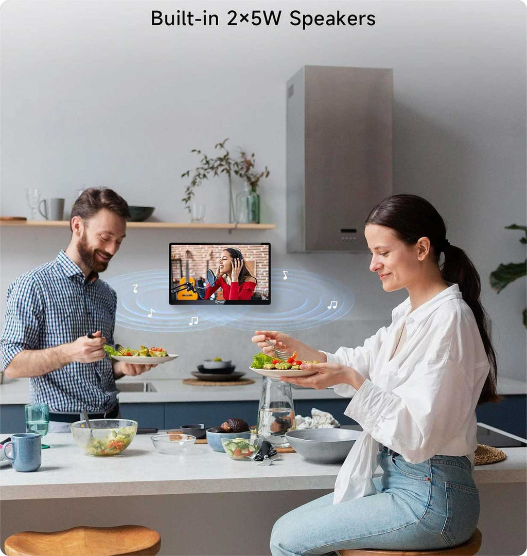 Sylvox Under Cabinet TV 15.6-Inch Smart 1080p for Kitchens in Silver - KT16K0KHGA - image 6