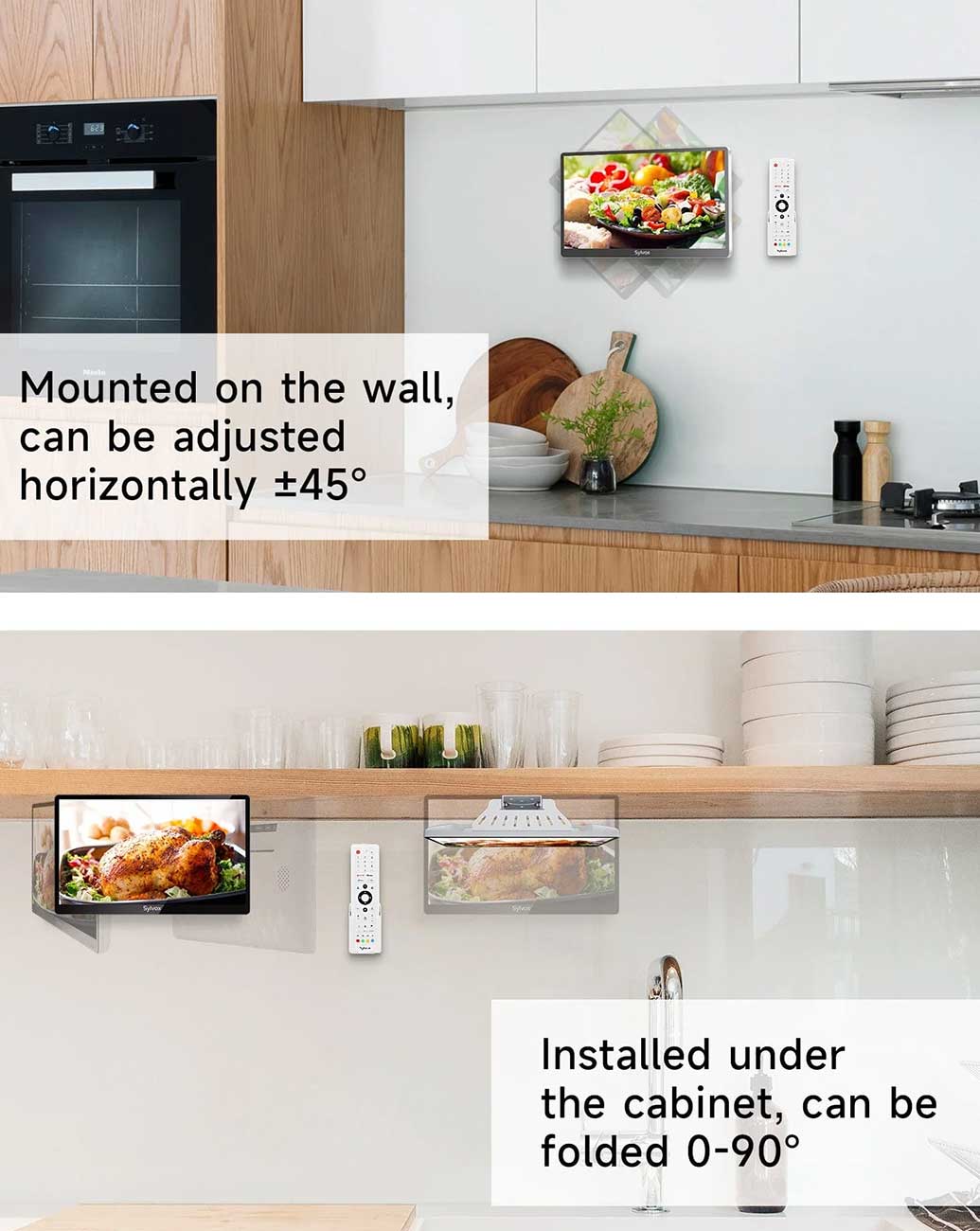 Sylvox Under Cabinet TV 15.6-Inch Smart 1080p for Kitchens in Silver - KT16K0KHGA - image 7