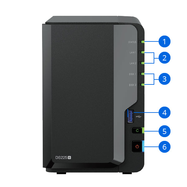 Synology DiskStation Compact 2-Bay Network Attached Storage - DS225PLUS - image 2