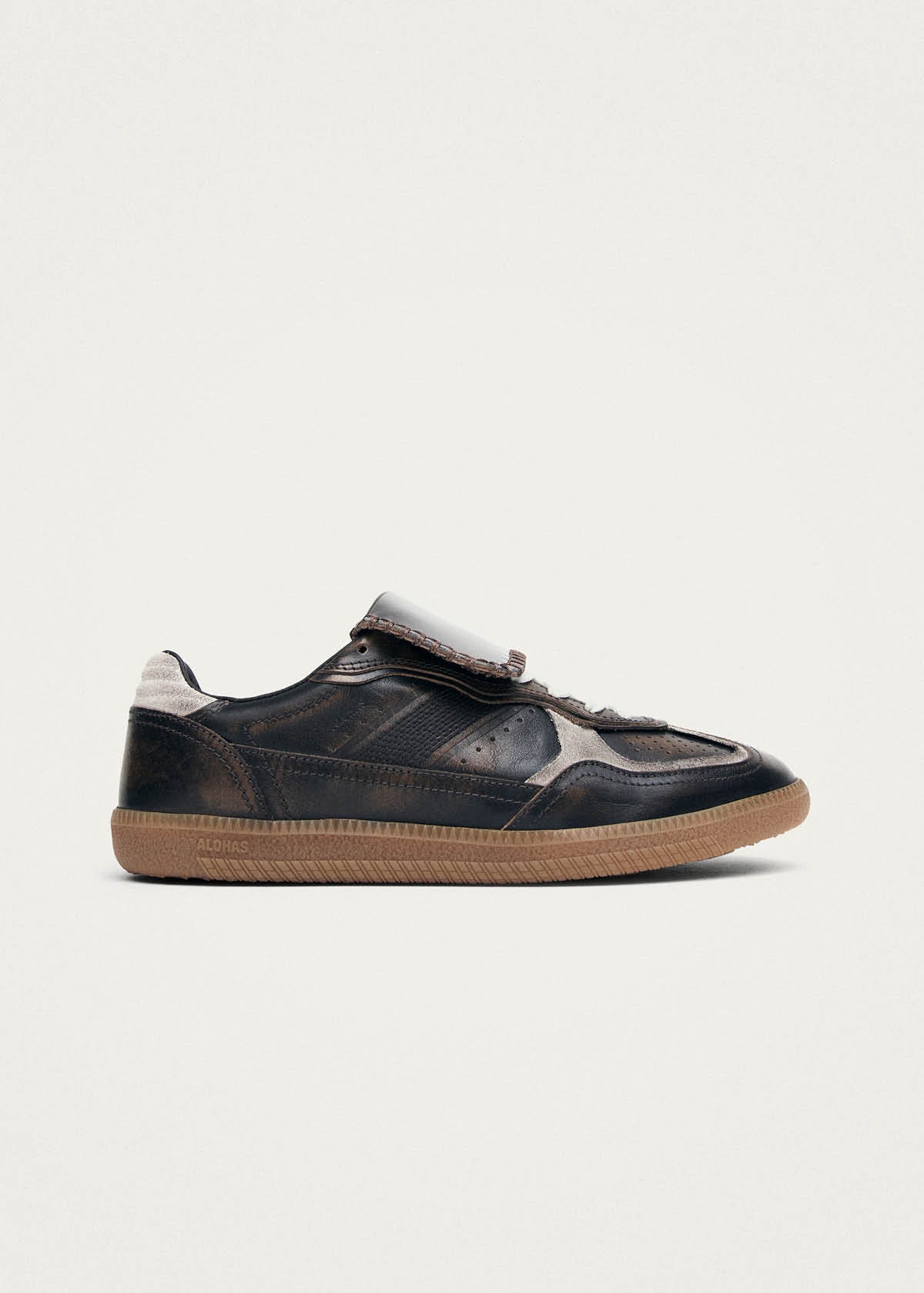 Tb.490 Club Vinyl Vintage-Effekt Sneaker aus braunem Leder