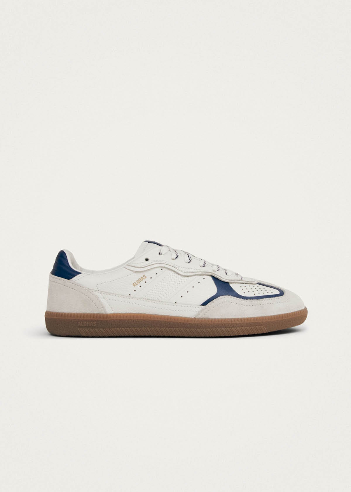 Tb.490 Rife Grain Sneaker aus weißem Navy-Leder