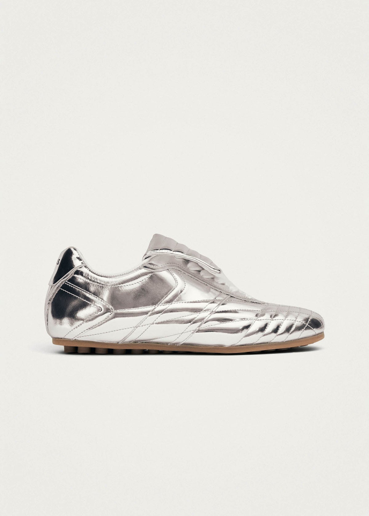 Tb.99 Zilverkleurige Leren Sneakers