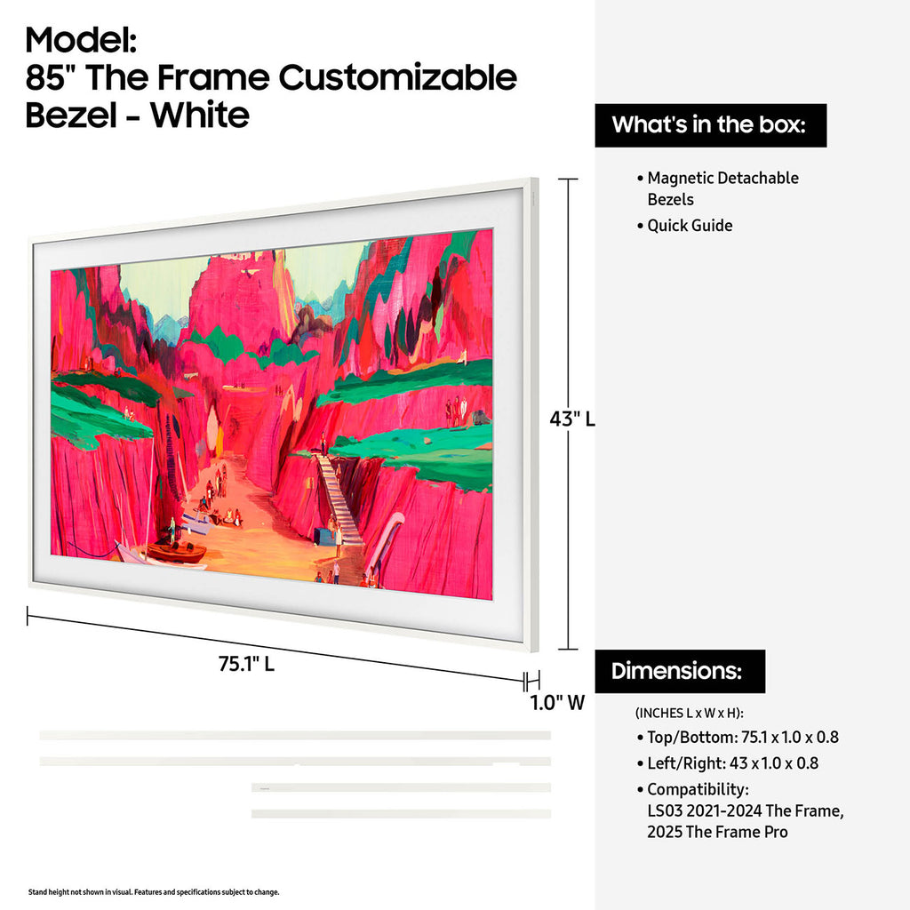 Samsung 85-inch The Frame Customizable Bezel in Modern White - VG-SCFF85WTBZA - image 6