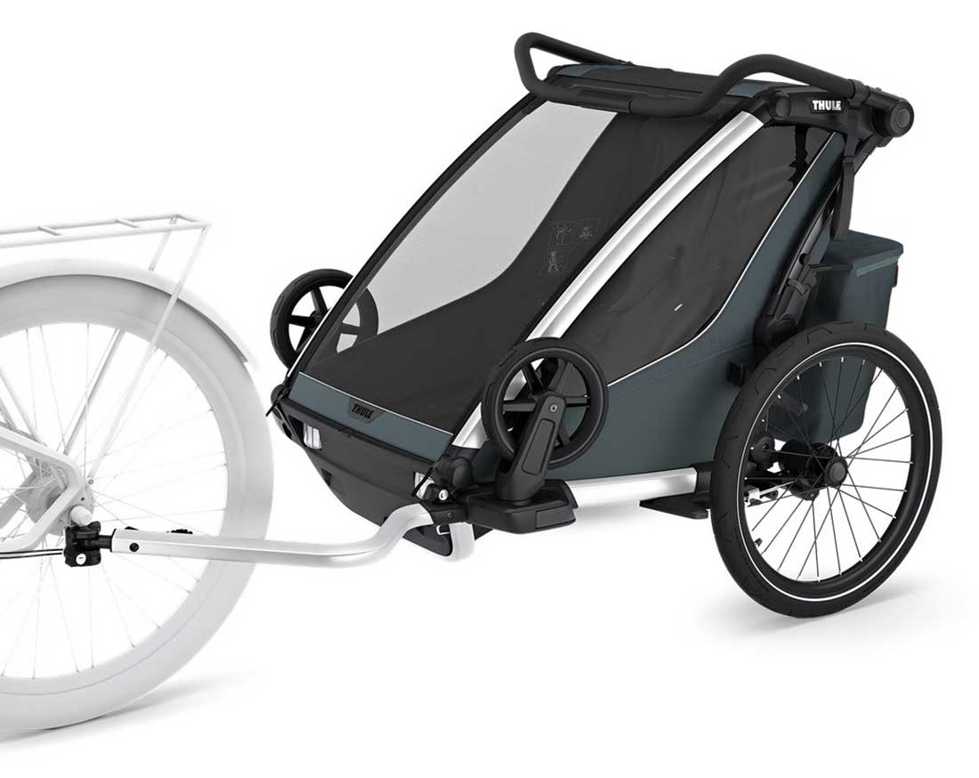 Thule Chariot Cross 2 Double Bike Trailer in Dark Slate - 10201035 - image 2