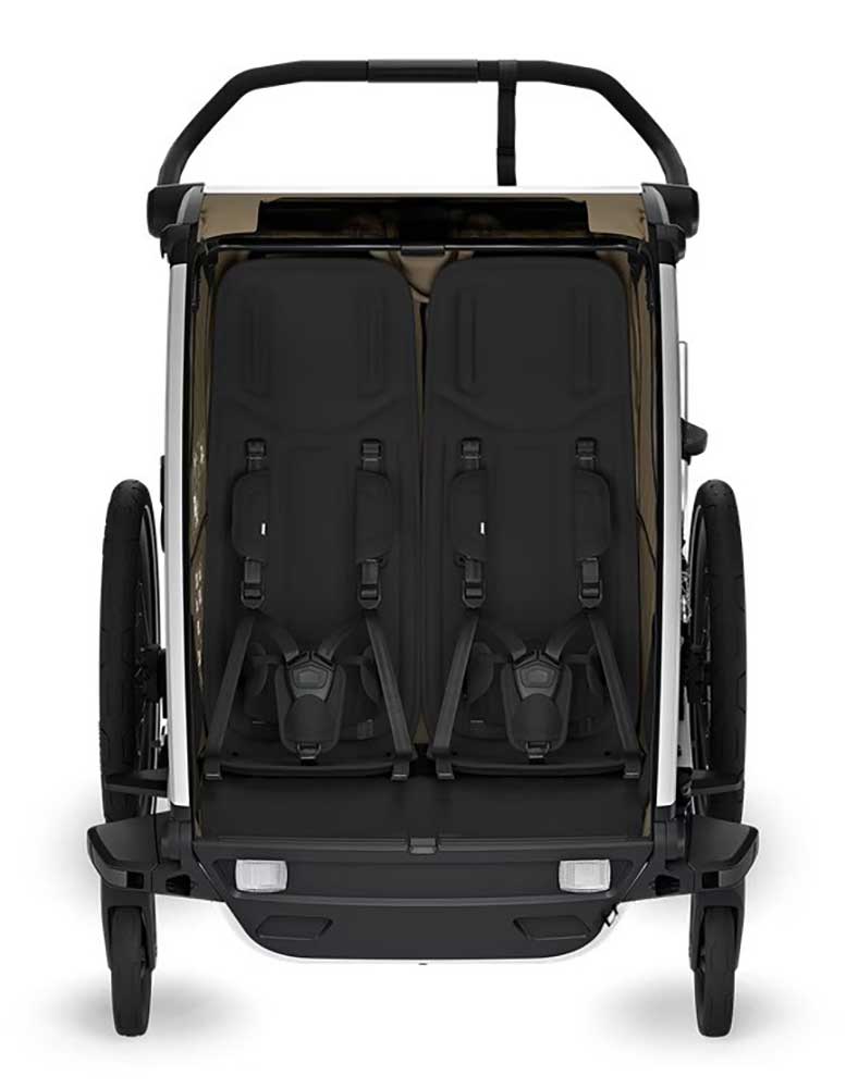 Thule Chariot Cross 2 Double Bike Trailer in Faded Khaki - 10201037 - image 4