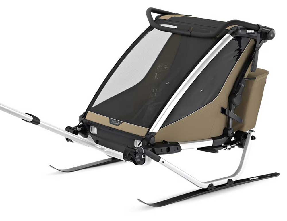 Thule Chariot Cross 2 Double Bike Trailer in Faded Khaki - 10201037 - image 6