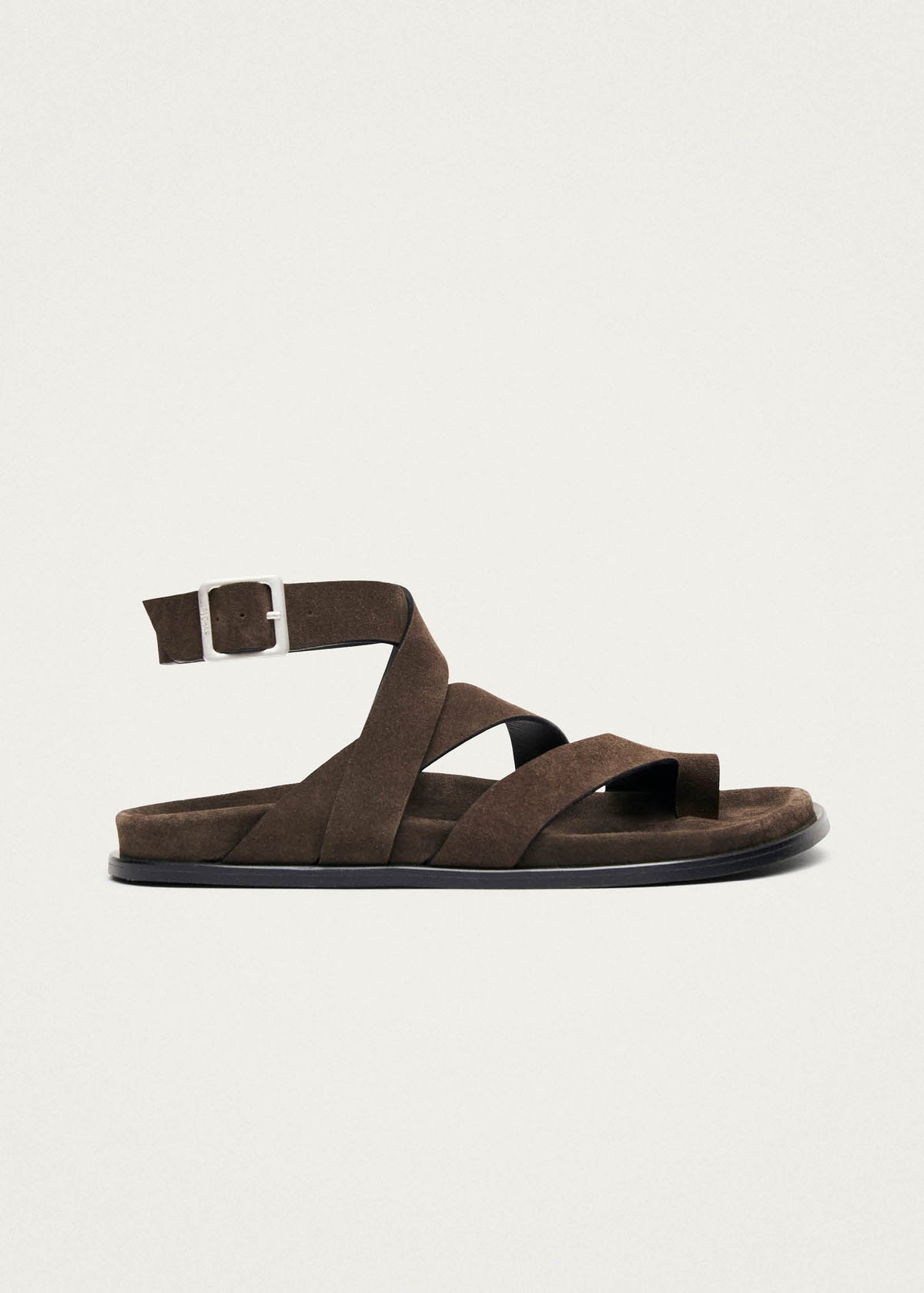 Tide Sandalen aus braunem Wildleder