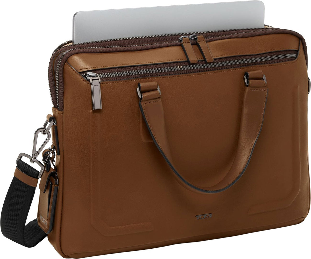 TUMI Harrison Sycamore Slim Brief in Cognac Bombe - 154128-B165 - image 2
