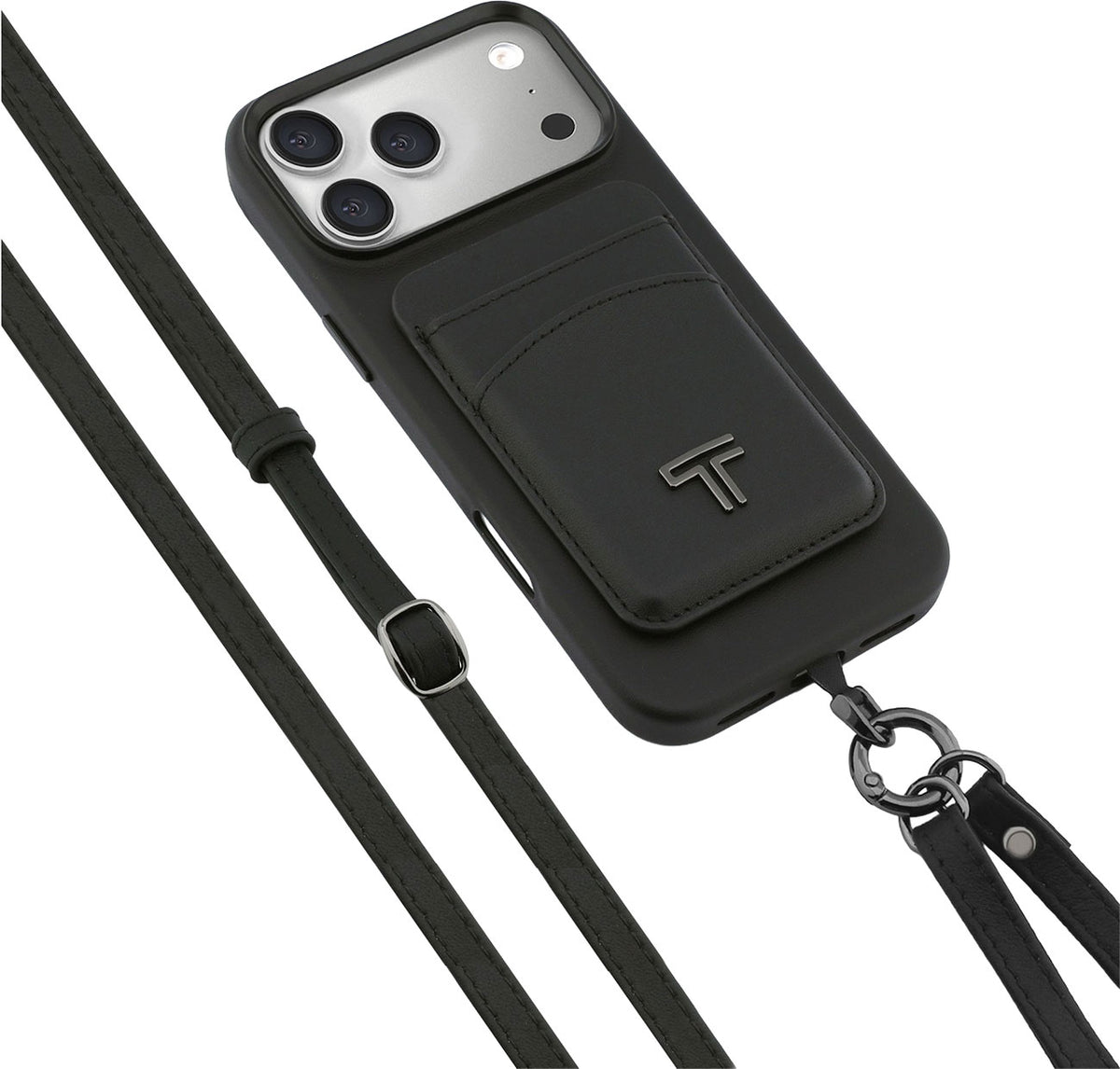 TUMI Mobile Accessory MagSafe Crossbody and Wallet Case for iPhone 17 Pro Max in Black - 159406-1041 - image 1