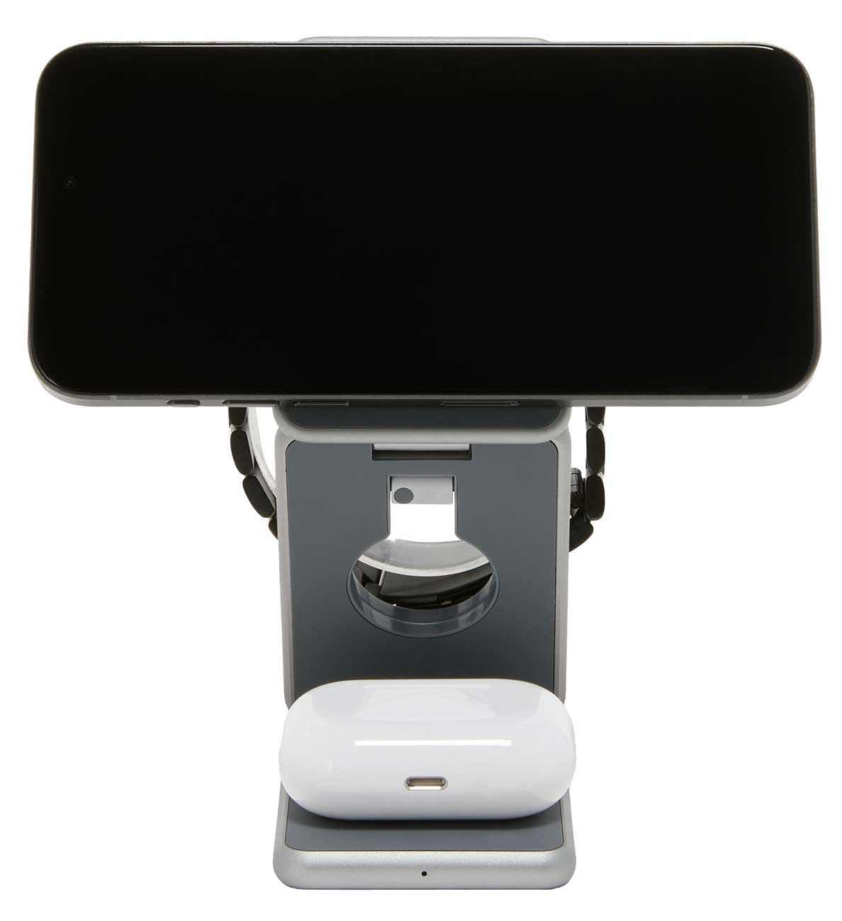 TUMI Electronics 3-in-1 Foldable Magnetic Wireless Charger in Grey - 153424-1408 - image 2