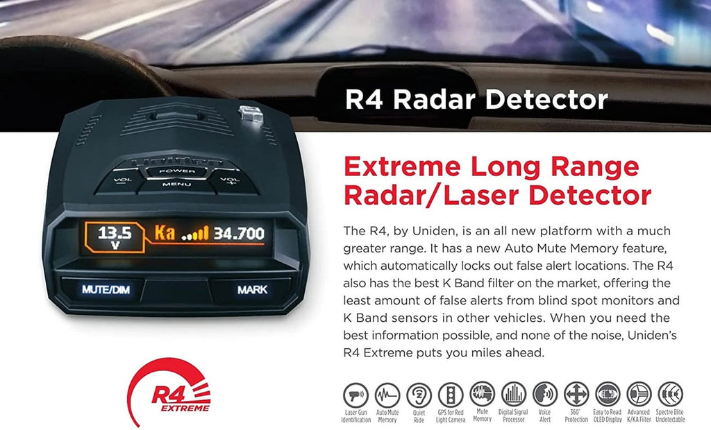 Uniden R4w Extreme Long Range Radar/Laser Detector - UNIDEN-R4W - image 7