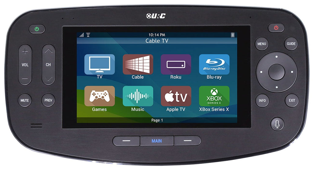 URC Remote Control 5-Inch Handheld Touch Screen with Hard Buttons and Voice Control - MX-4000 - image 1