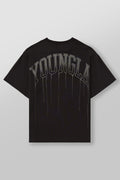 W428 - Drip Oversized Tee - Black Wash / XSmall