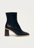 West Vintage Schwarze Leder-Stiefeletten