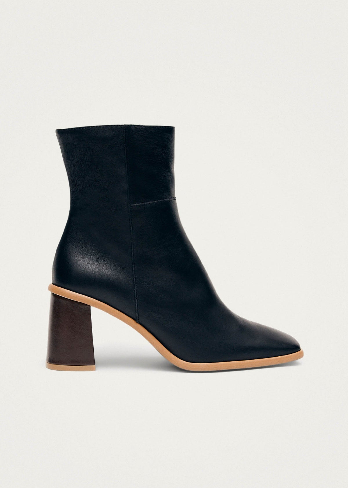 West Vintage Schwarze Leder-Stiefeletten