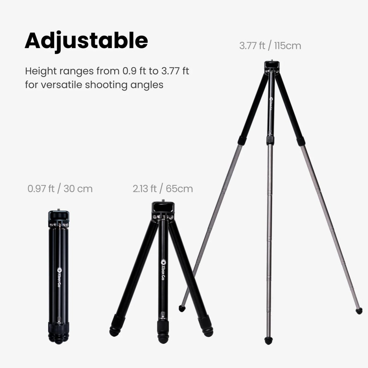 XbotGo Compact Aluminum-Alloy Camera Tripod - XBOTGO-NT1 - image 5