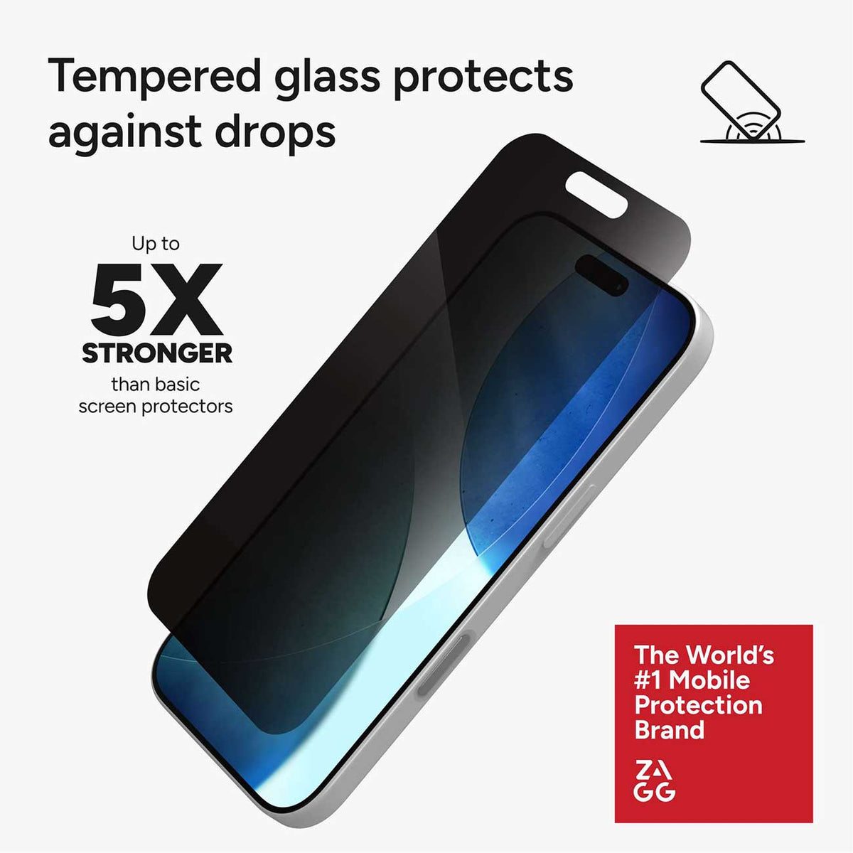 Zagg Glass 4-Way Privacy XTR Apple iPhone 18 and iPhone 17 Screen Protector - 200118663 - image 4