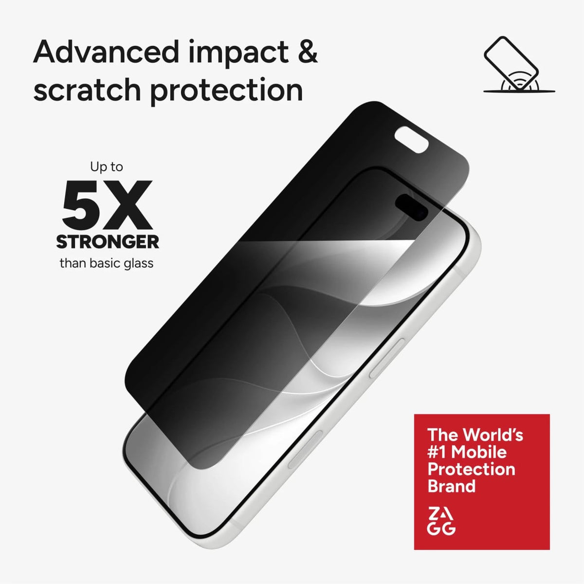 Zagg Glass 4-Way Privacy XTR Screen Protector for iPhone 18 Pro and iPhone 17 Pro - 200122065 - image 5