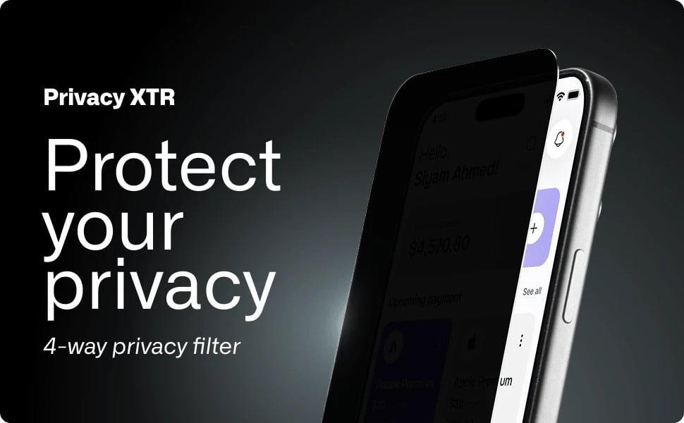 Zagg Glass 4-Way Privacy XTR Apple iPhone 18 Pro Max and iPhone 17 Pro Max Screen Protector - 200122066 - image 3