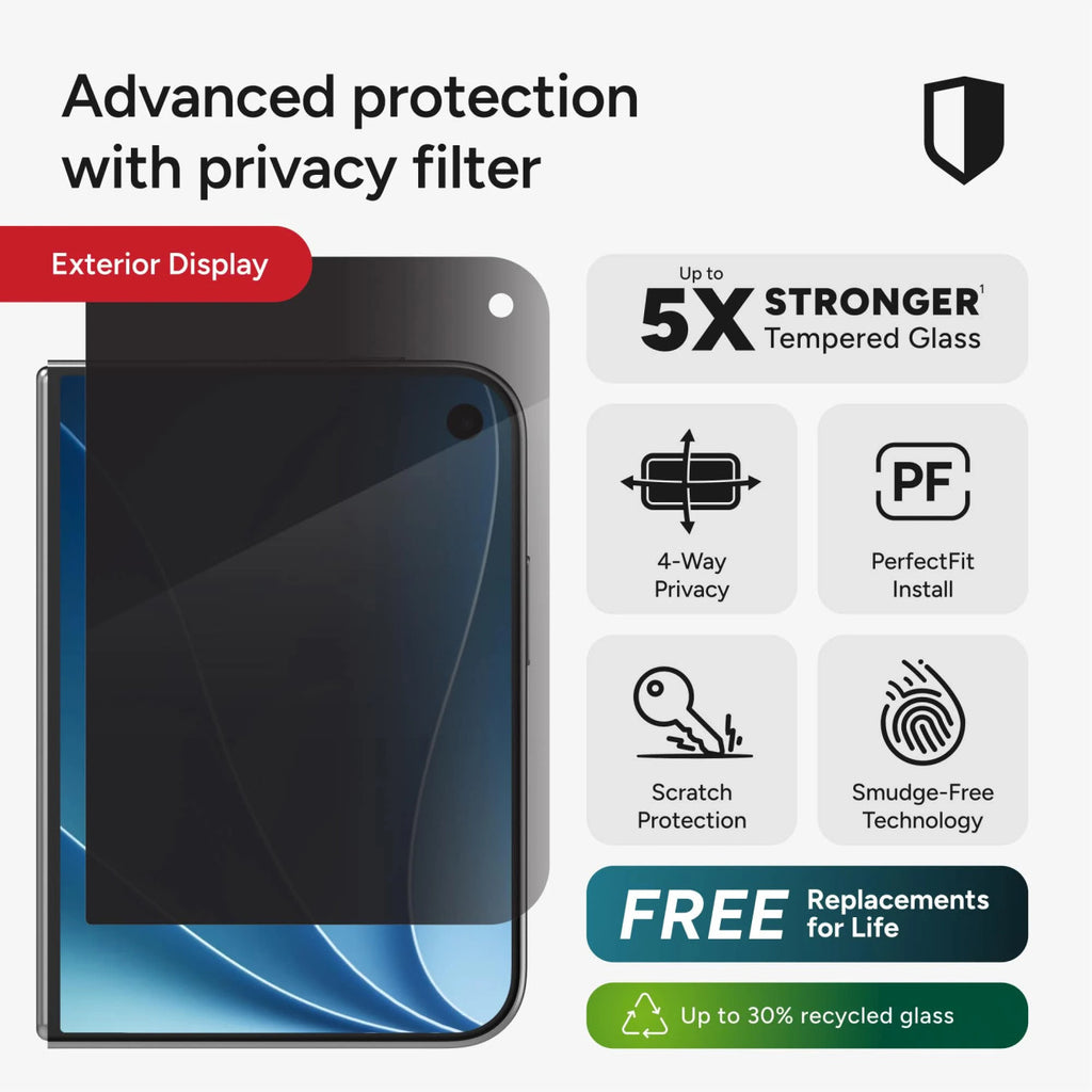 Zagg Glass 4-Way Privacy XTR Screen Protector for Apple iPhone Duo - 200122067 - image 2