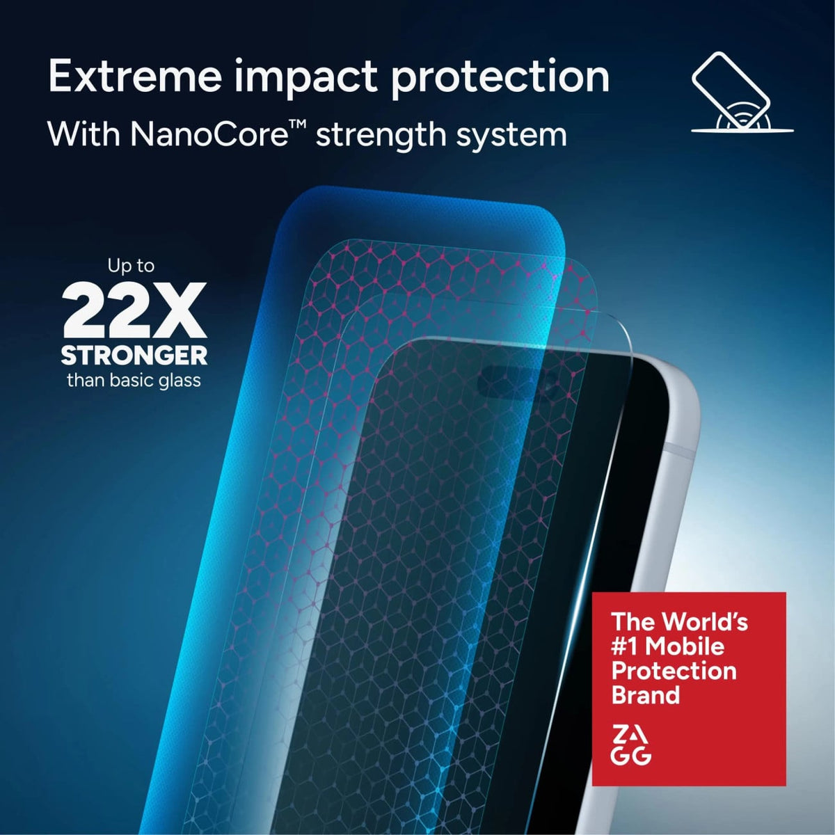 Zagg Glass XTR6 Blue Light Screen Protector for iPhone 18 Pro Max and iPhone 17 Pro Max - 200122069 - image 3